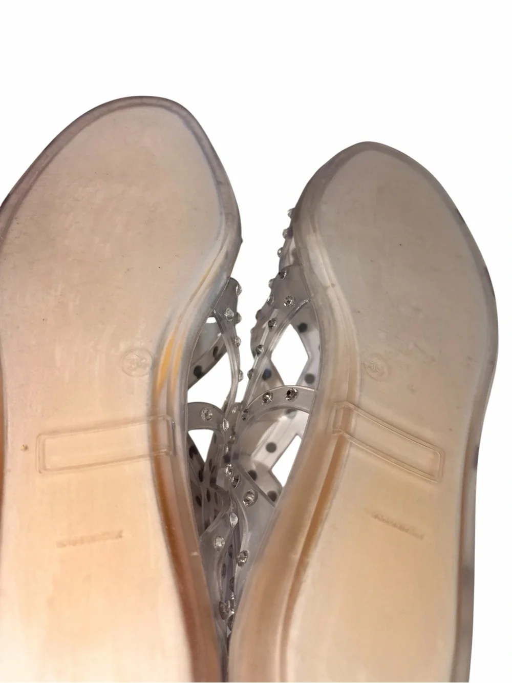 New Jelly Clear gladiator Sandals Stuart Weitzman Crystals Cinderella Bride 9